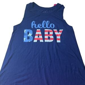 Isabel Maternity Americana Hello Baby Maternity Tank Top - Size XS - NWT